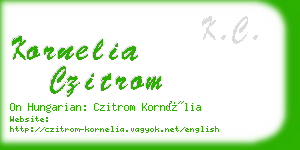 kornelia czitrom business card